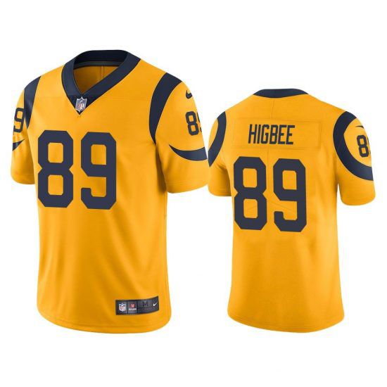 Men Los Angeles Rams #89 Tyler Higbee Nike Gold Color Rush Limited NFL Jersey